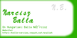 narcisz balla business card